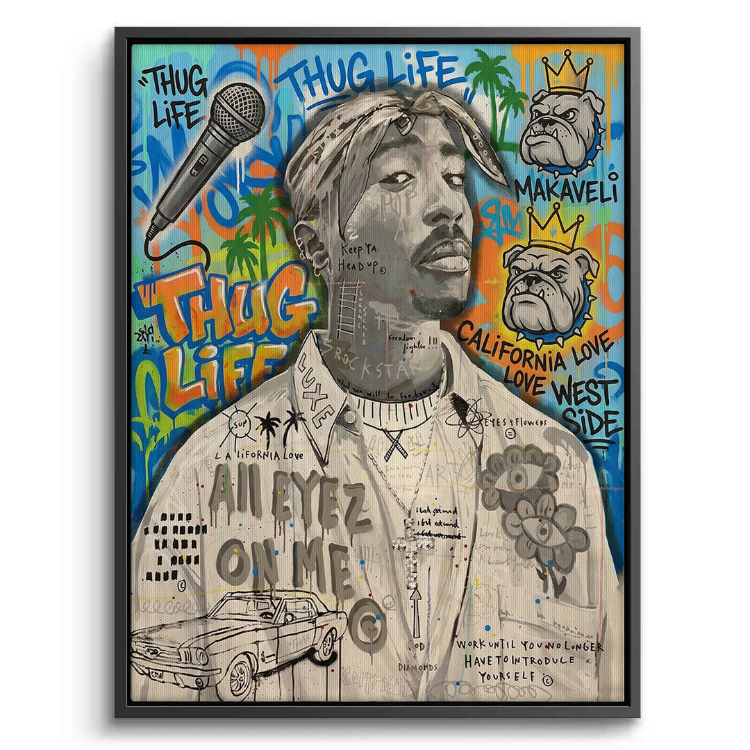 2Tupac Shakur Graffiti - Canvas
