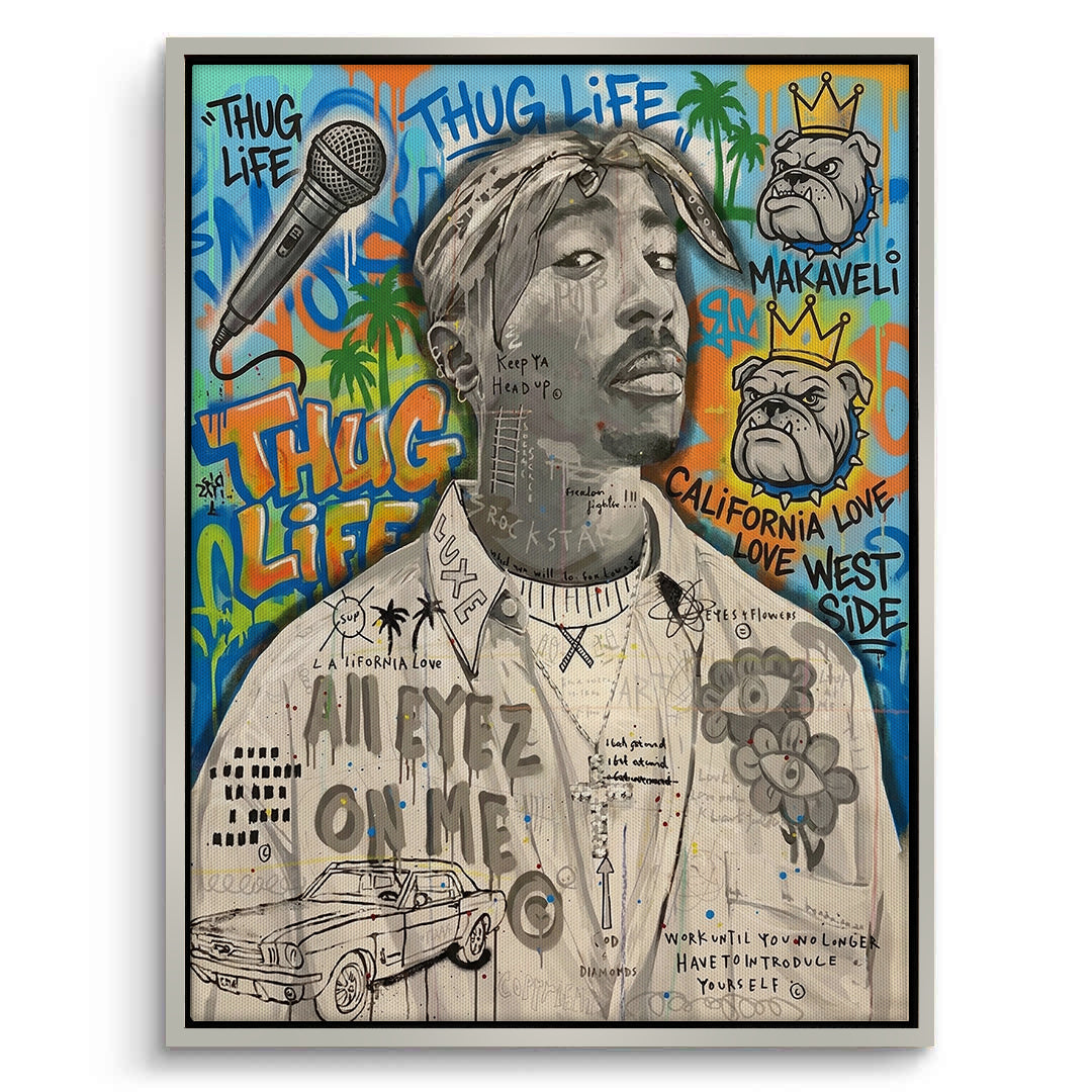 2Tupac Shakur Graffiti - Canvas