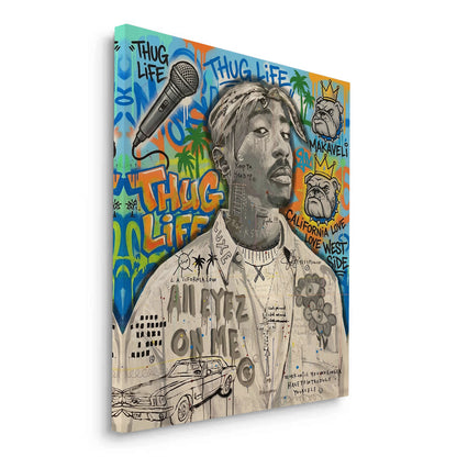 Tupac Shakur Graffiti - Canvas
