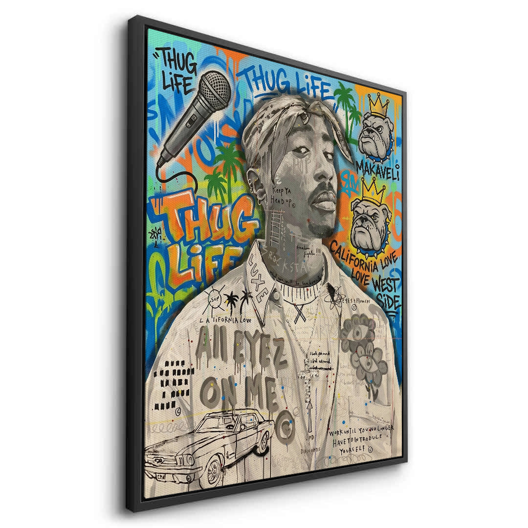 2Tupac Shakur Graffiti - Canvas