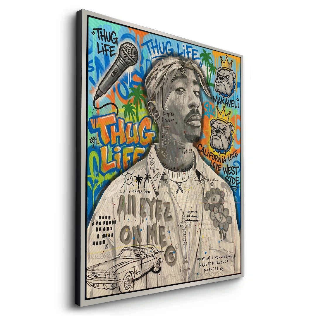 2Tupac Shakur Graffiti - Canvas