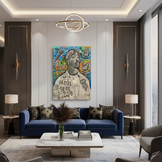Tupac Shakur Graffiti - Canvas