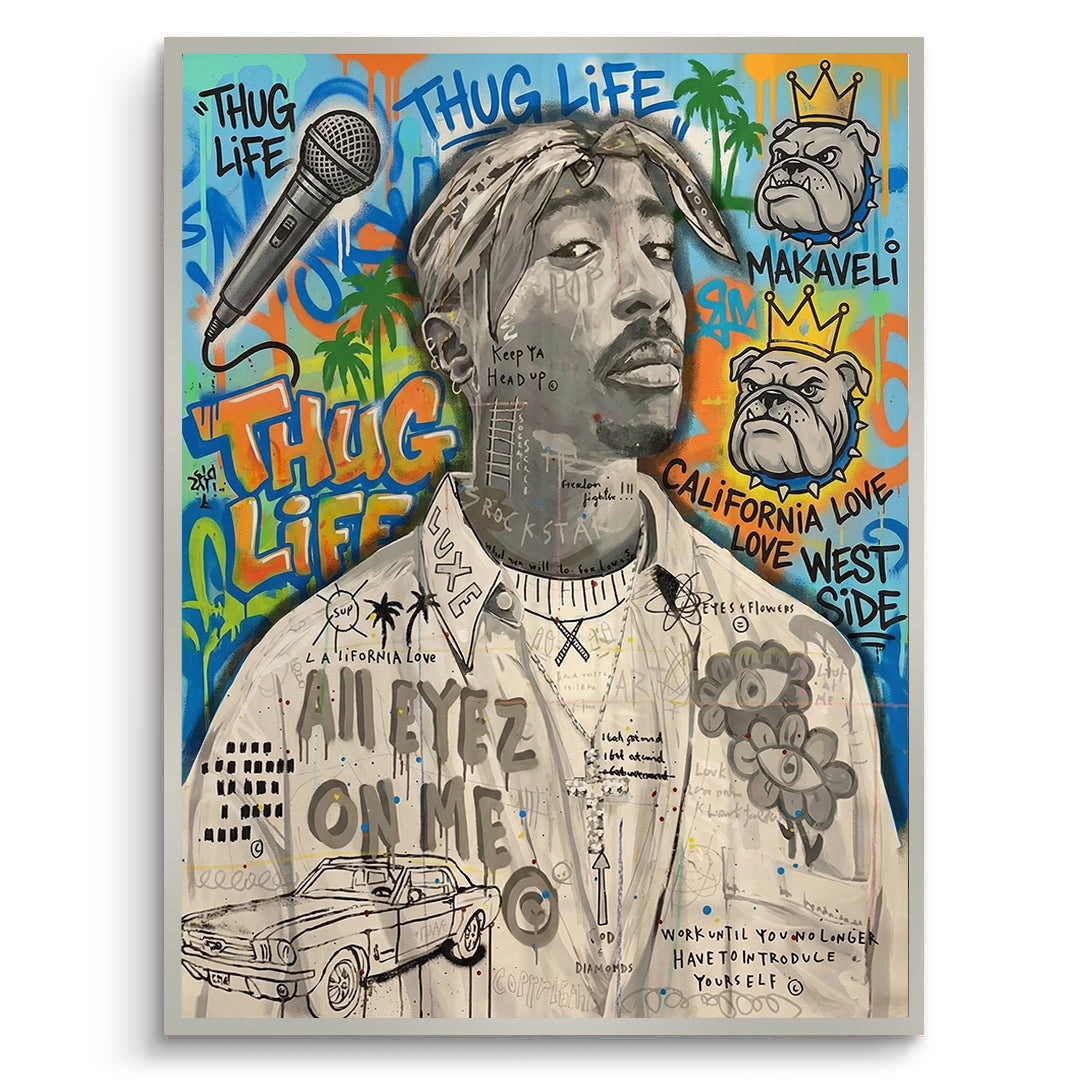 2Tupac Shakur Graffiti - Fine Art