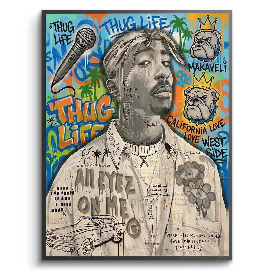 2Tupac Shakur Graffiti - Fine Art