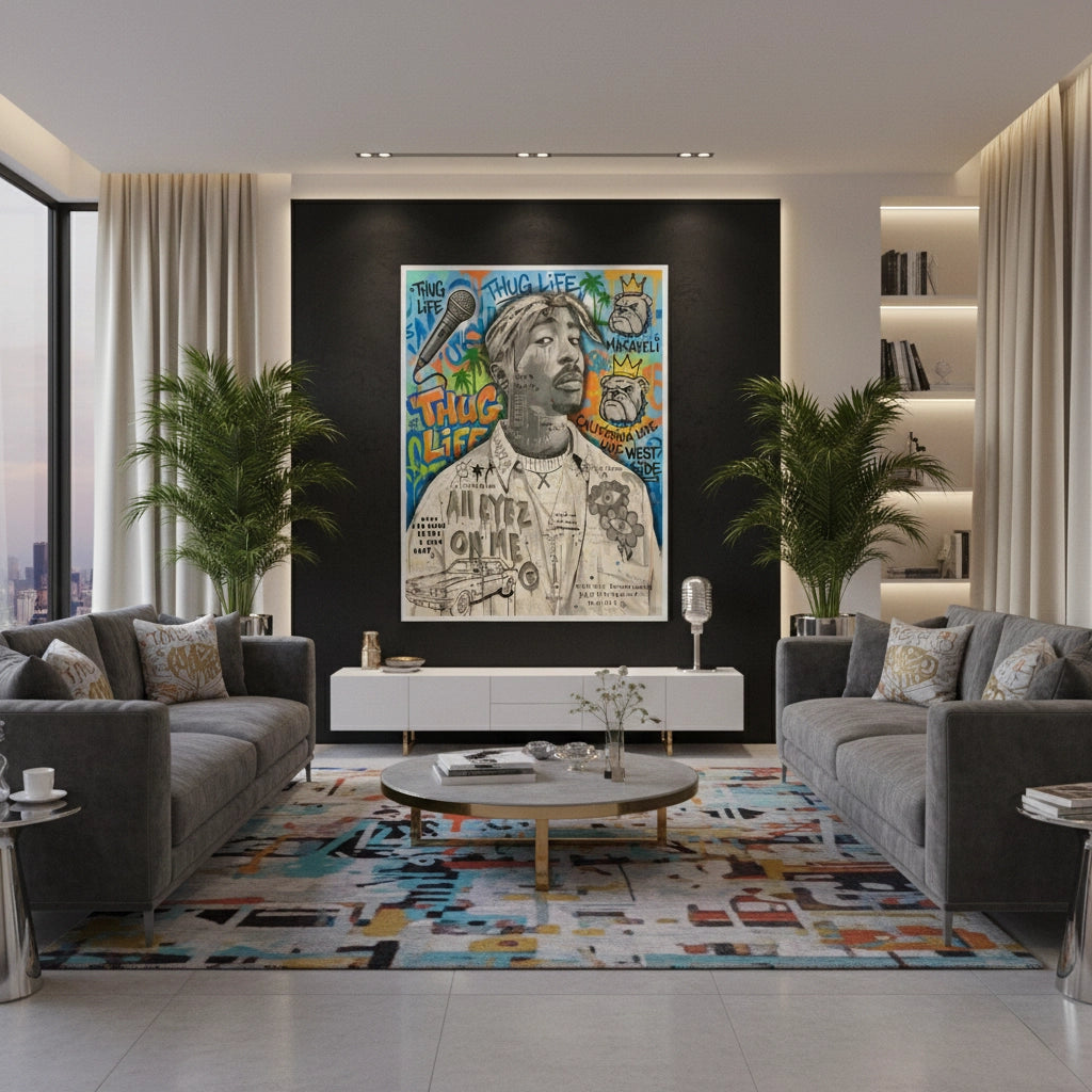 2Tupac Shakur Graffiti - Fine Art