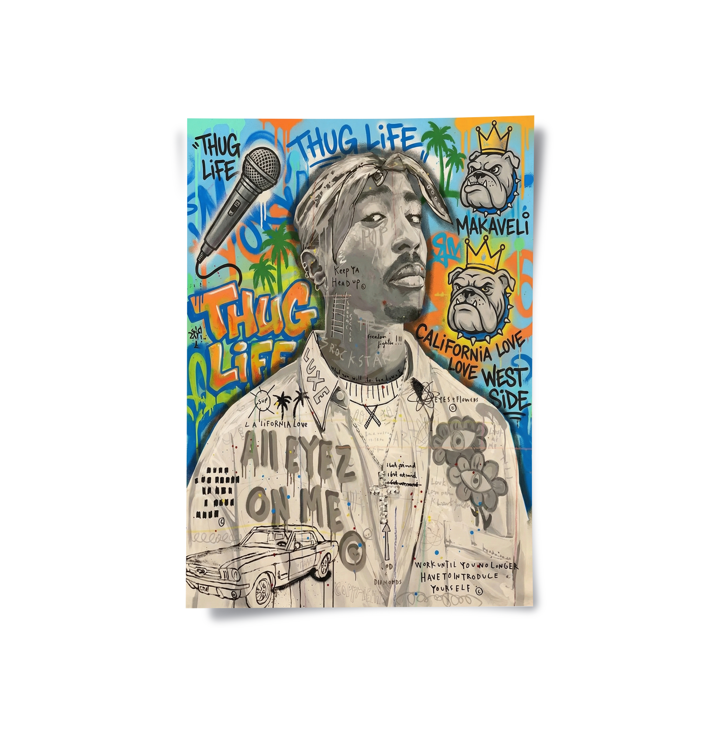 2Tupac Shakur Graffiti - Poster