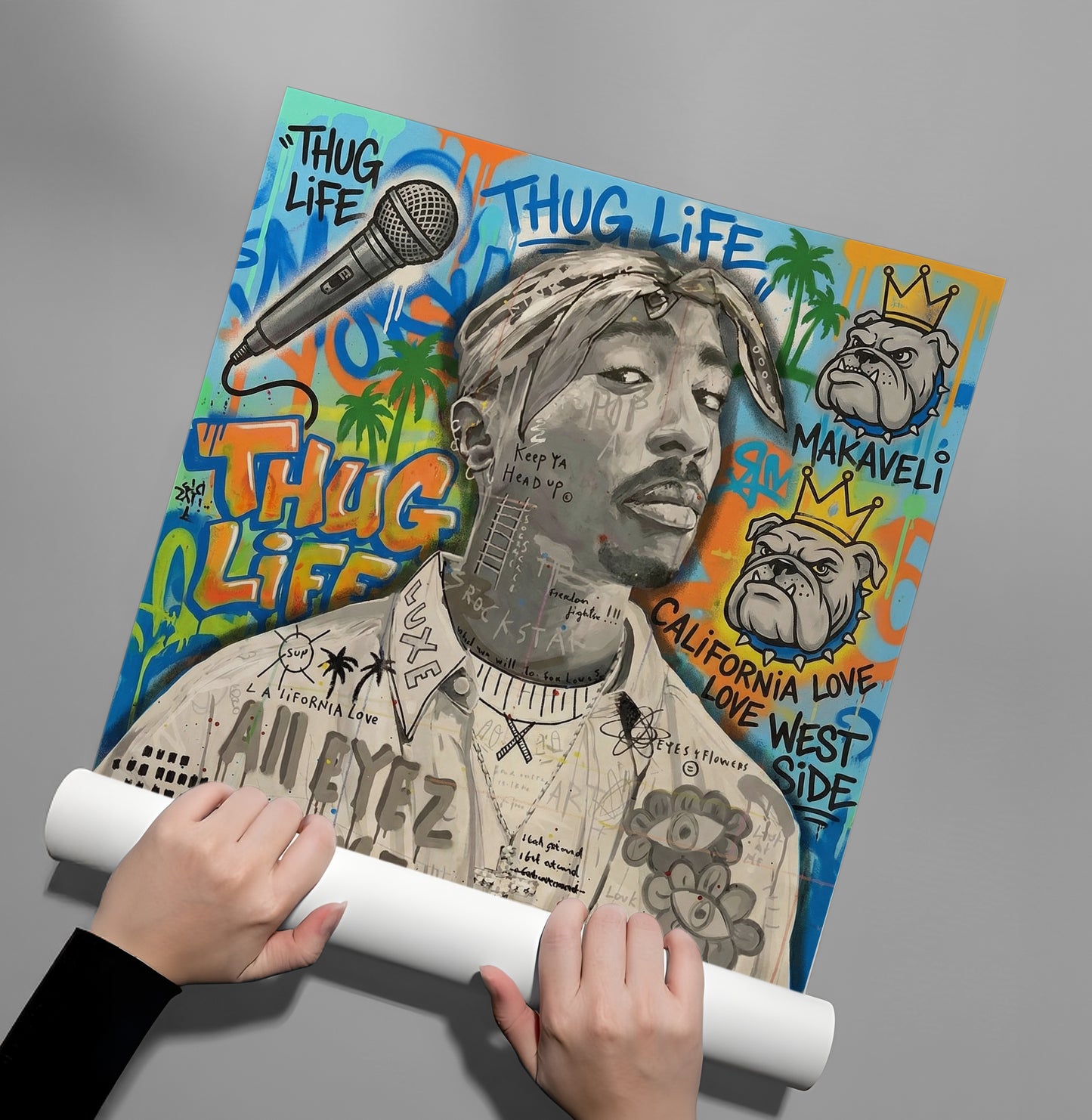 2Tupac Shakur Graffiti - Poster