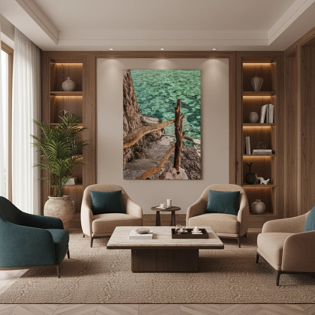 Turquoise Sea - Canvas - Jasmineart.ae