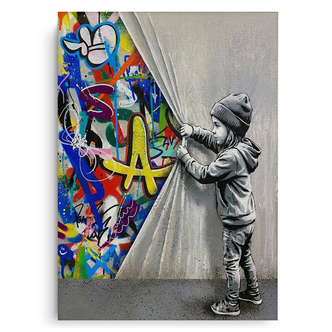 2Urban Child Graffiti Reveal - Canvas