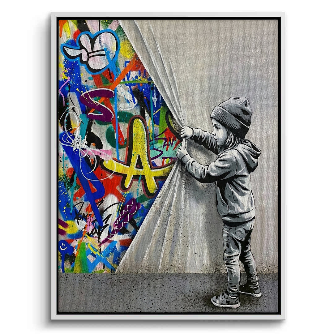 2Urban Child Graffiti Reveal - Canvas