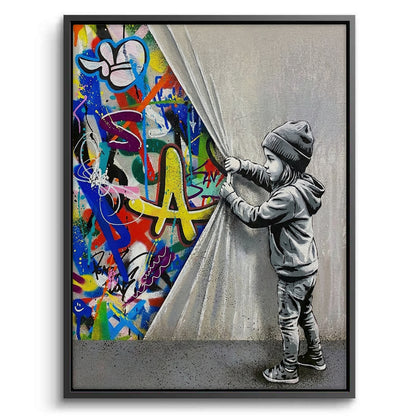 Urban Child Graffiti Reveal - Canvas