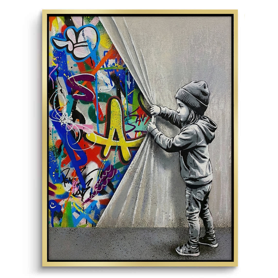 2Urban Child Graffiti Reveal - Canvas