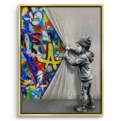 Urban Child Graffiti Reveal - Canvas