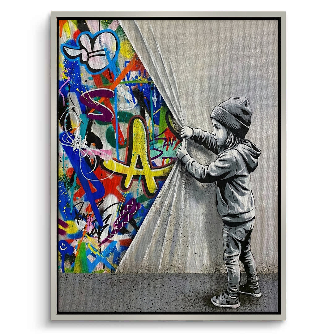 2Urban Child Graffiti Reveal - Canvas