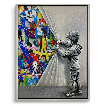 Urban Child Graffiti Reveal - Canvas