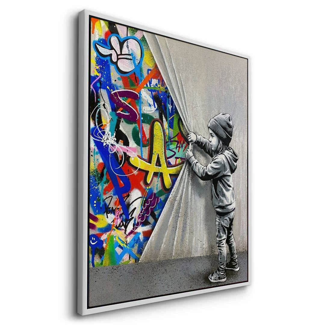 2Urban Child Graffiti Reveal - Canvas