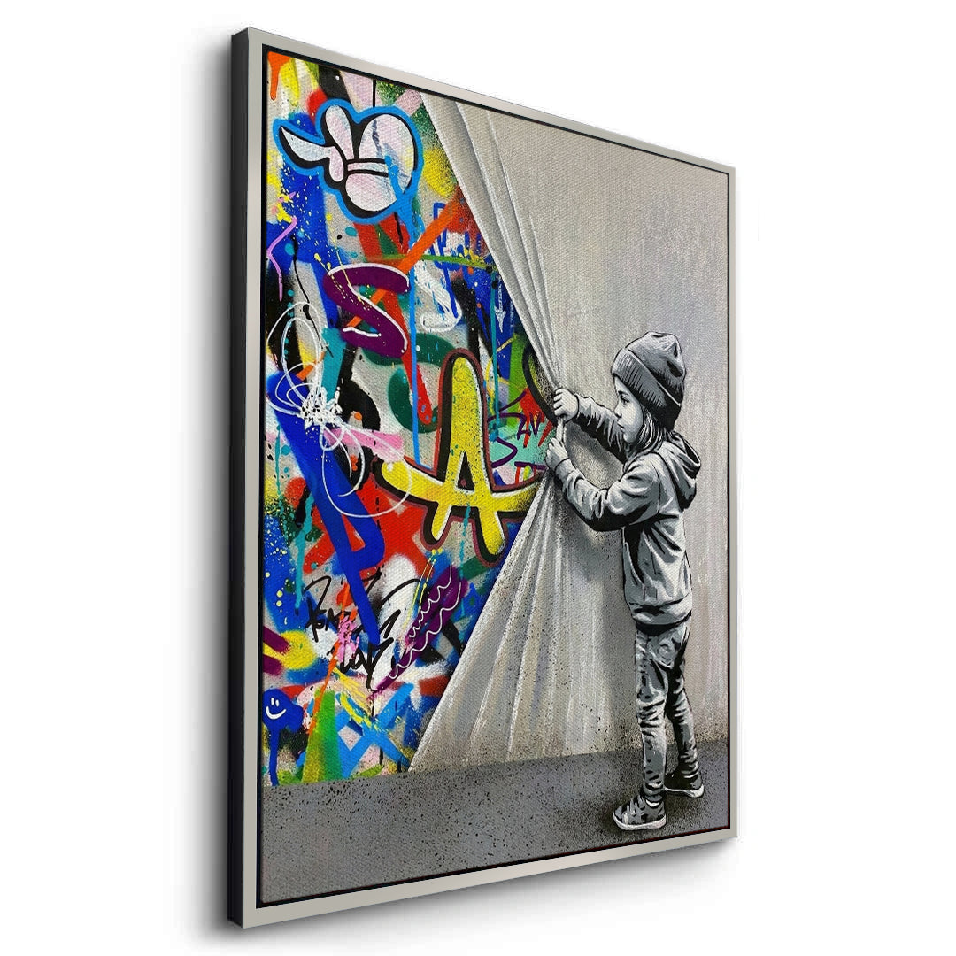 2Urban Child Graffiti Reveal - Canvas