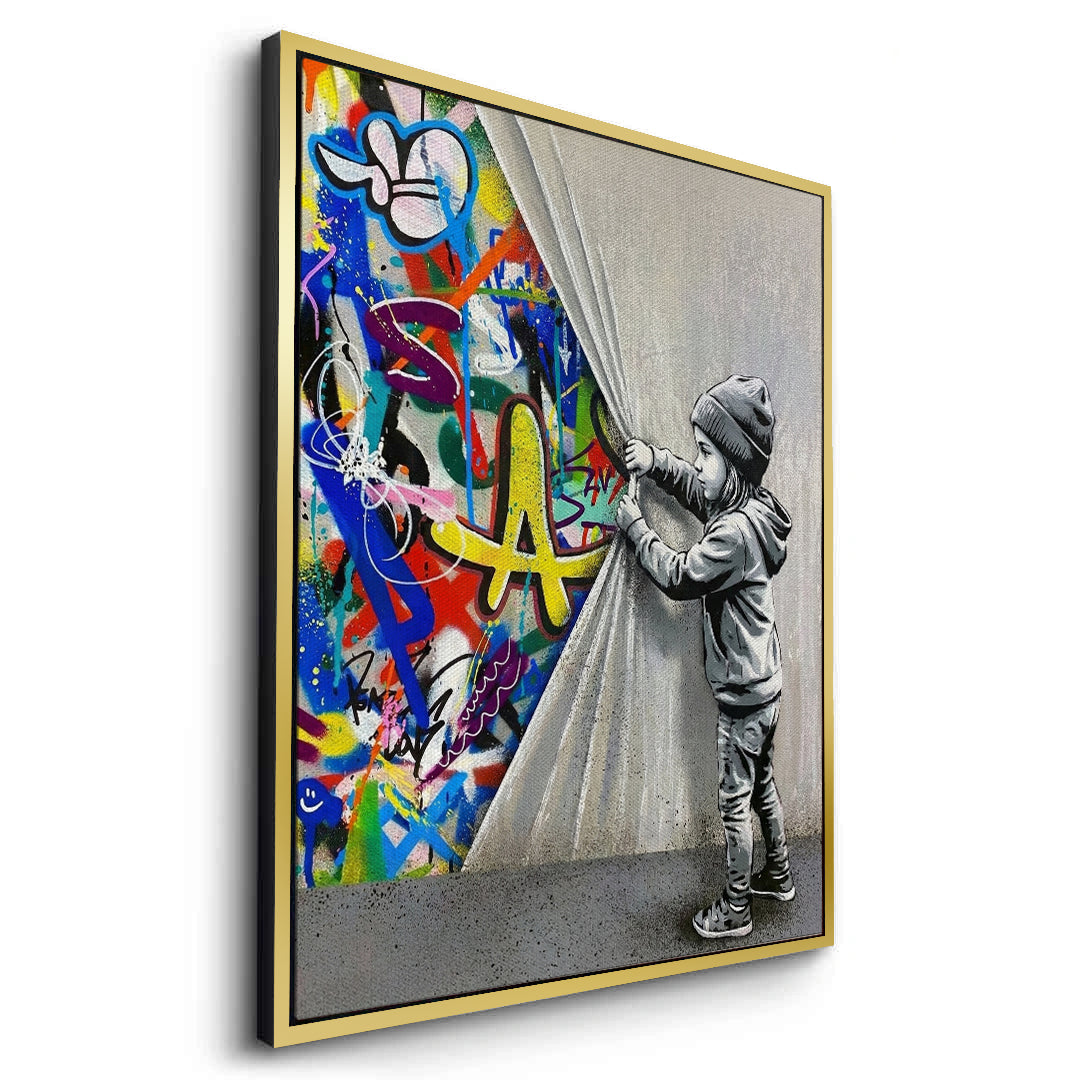 2Urban Child Graffiti Reveal - Canvas
