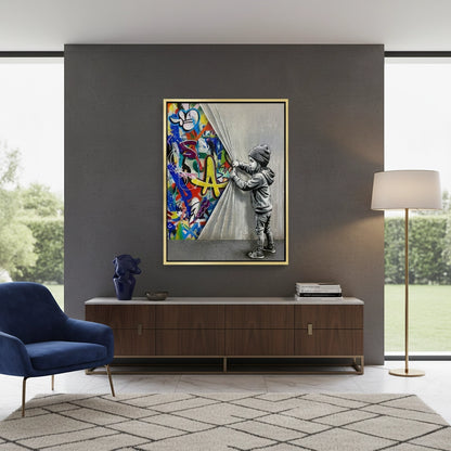 Urban Child Graffiti Reveal - Canvas