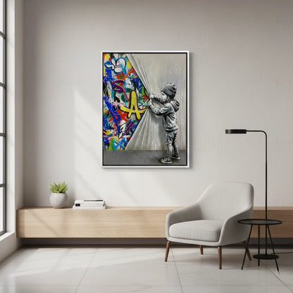Urban Child Graffiti Reveal - Canvas