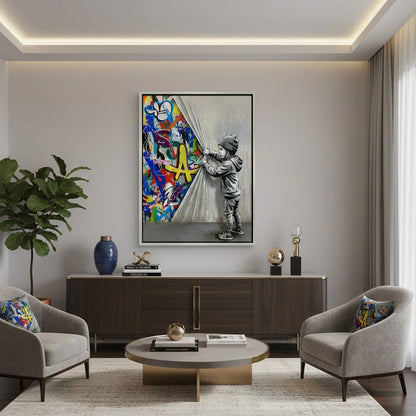 Urban Child Graffiti Reveal - Canvas