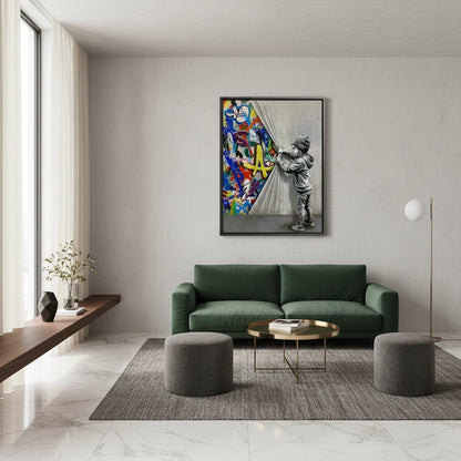 Urban Child Graffiti Reveal - Canvas
