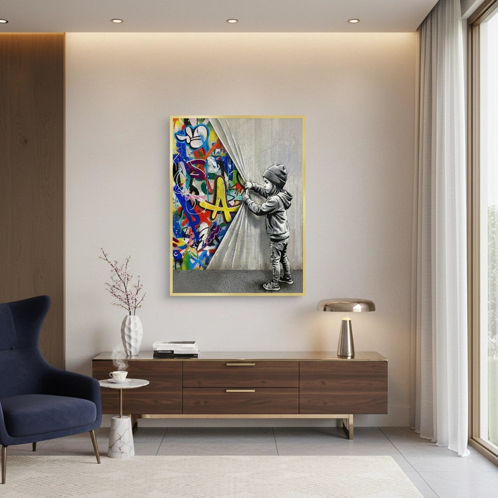 2Urban Child Graffiti Reveal - Fine Art