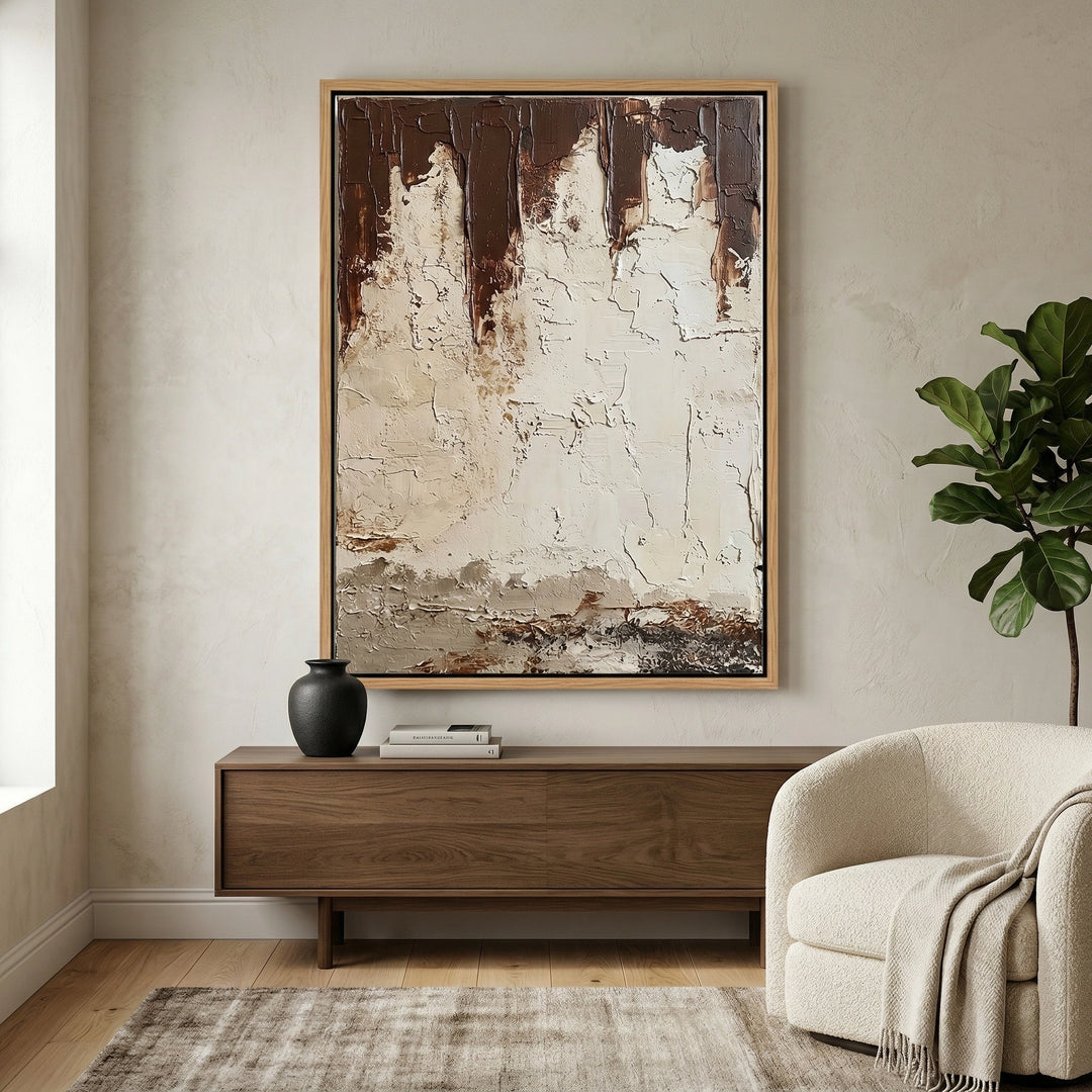 Textured swatch of Urban Decay Abstract plaster, featuring a moody, distressed loft-style finish.