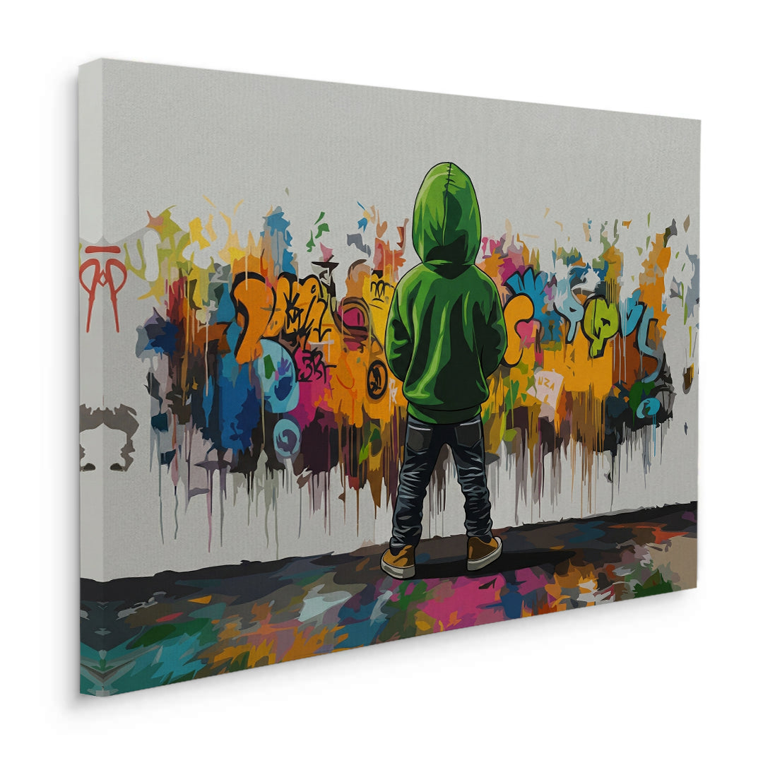 2Urban Graffiti Boy - Canvas