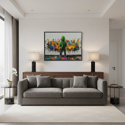 Urban Graffiti Boy - Canvas