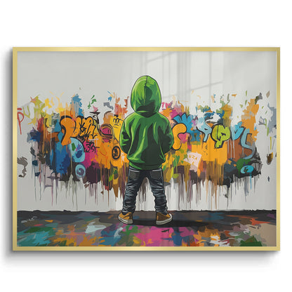 Urban Graffiti Boy - Fine Art