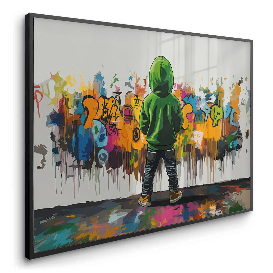 2Urban Graffiti Boy - Fine Art