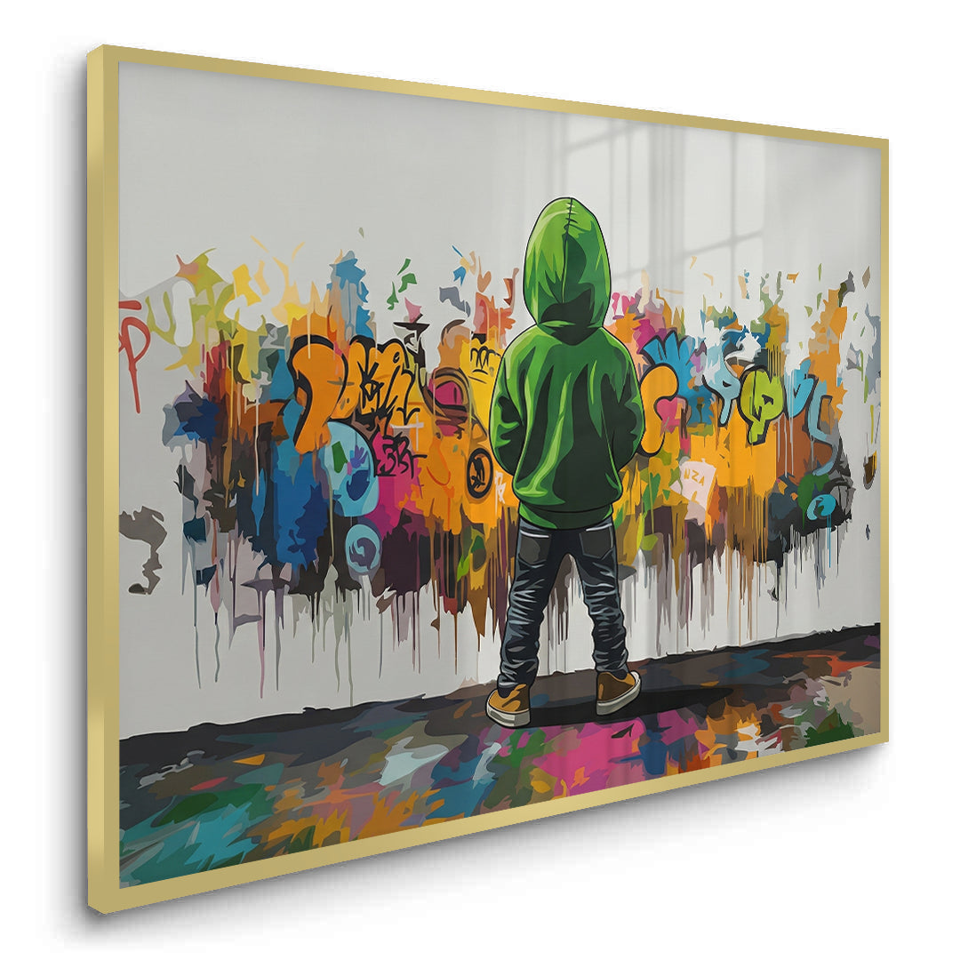 2Urban Graffiti Boy - Fine Art