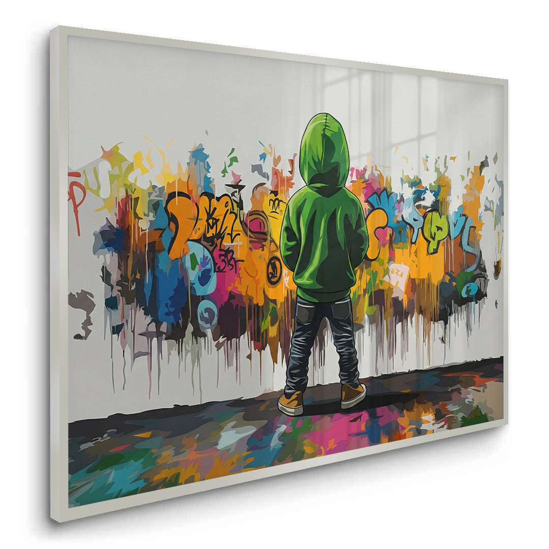 2Urban Graffiti Boy - Fine Art
