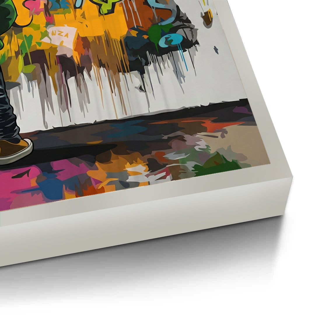 2Urban Graffiti Boy - Fine Art