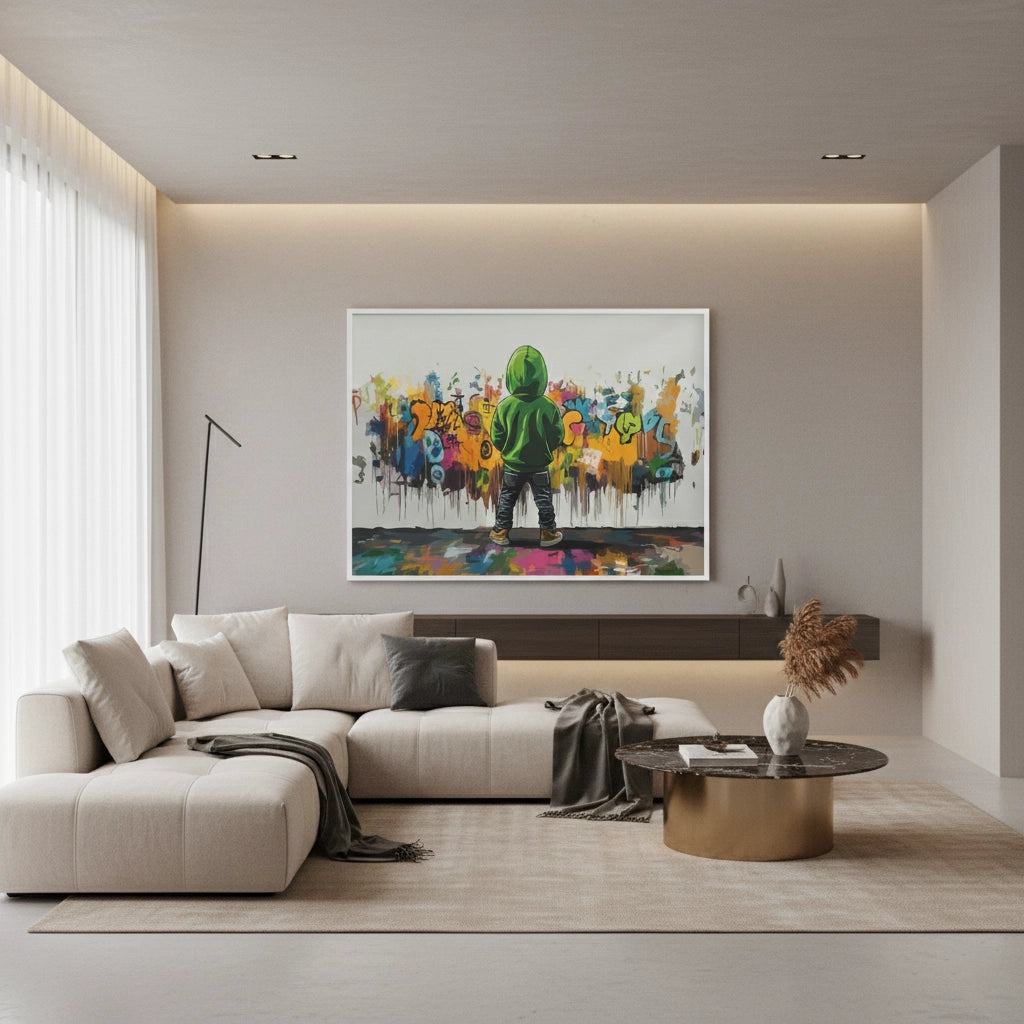 2Urban Graffiti Boy - Fine Art