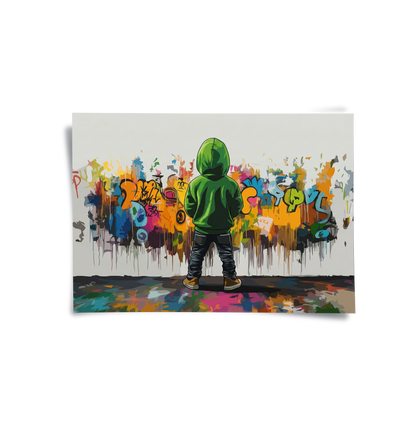 Urban Graffiti Boy - Poster