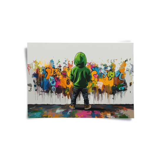 Urban Graffiti Boy - Poster
