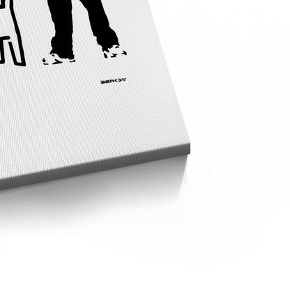 Urban Graffiti Man with Keith Haring Dog - Canvas