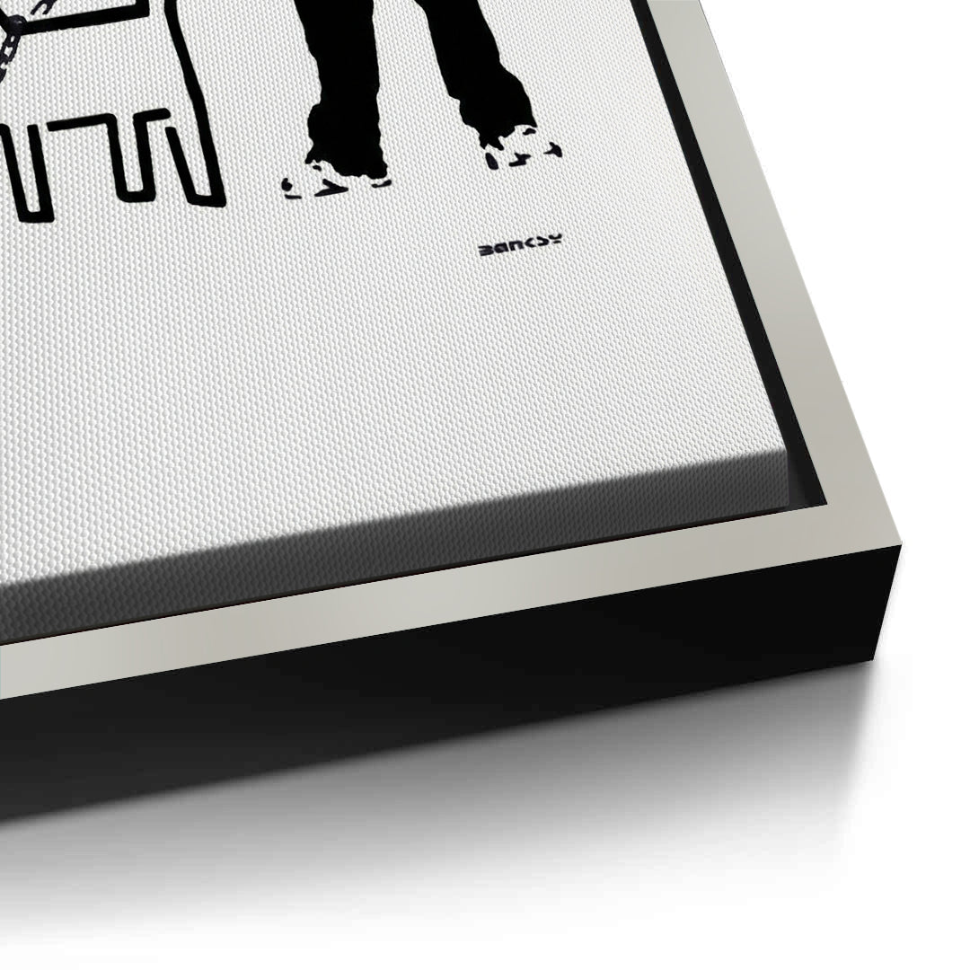 2Urban Graffiti Man with Keith Haring Dog - Canvas