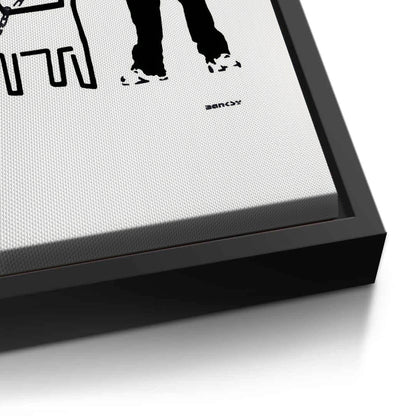 Urban Graffiti Man with Keith Haring Dog - Canvas
