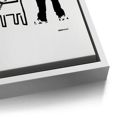 Urban Graffiti Man with Keith Haring Dog - Canvas