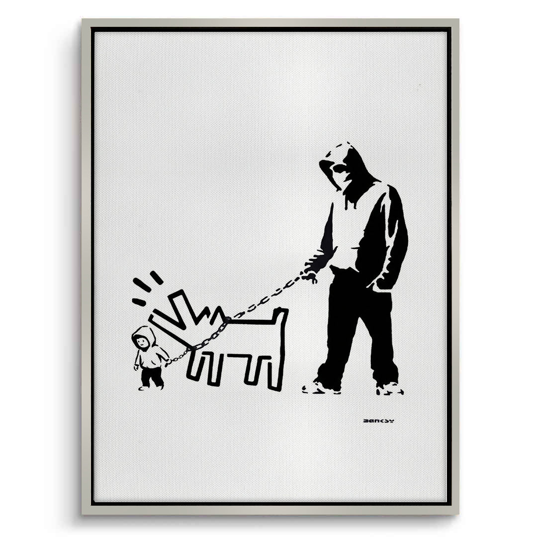 2Urban Graffiti Man with Keith Haring Dog - Canvas