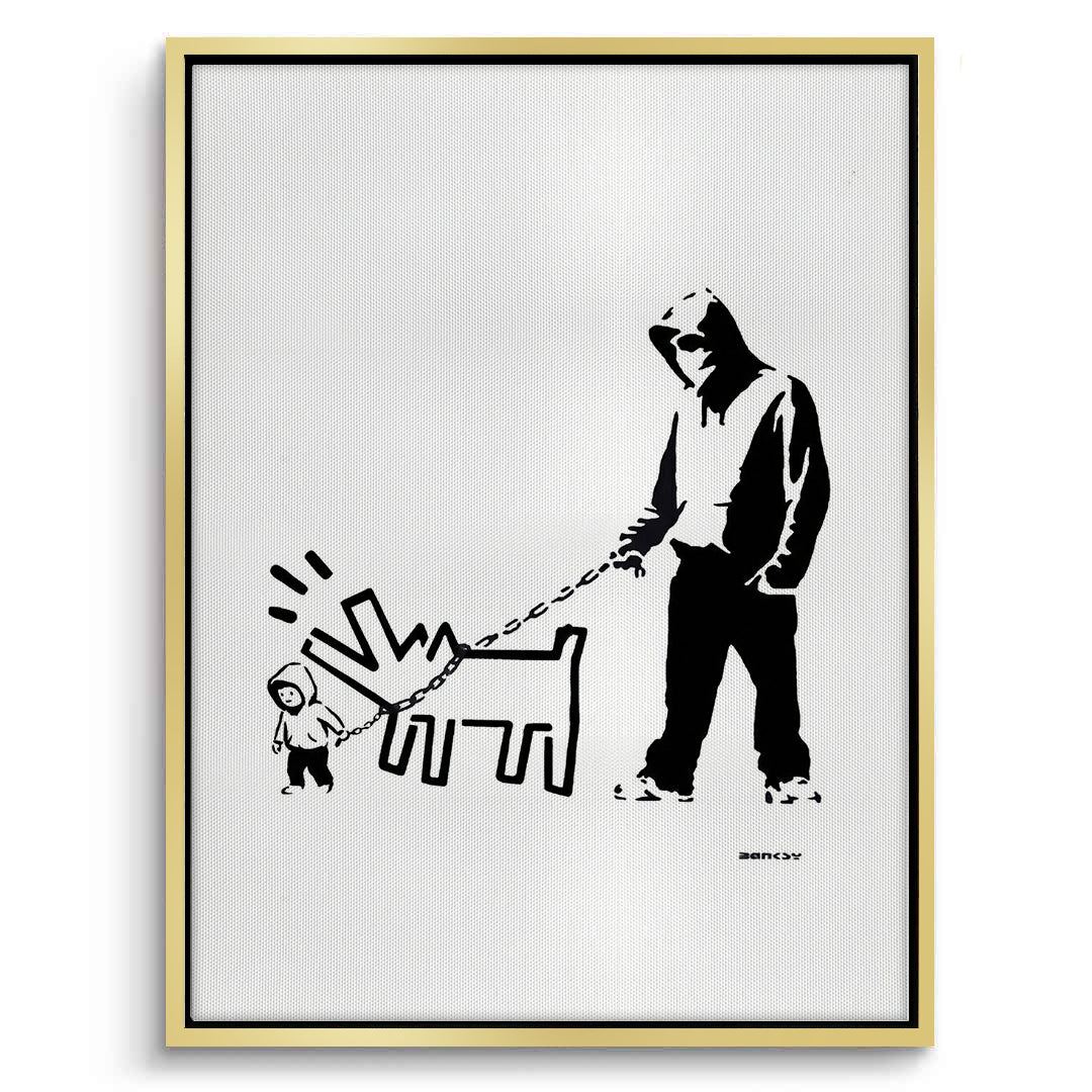2Urban Graffiti Man with Keith Haring Dog - Canvas