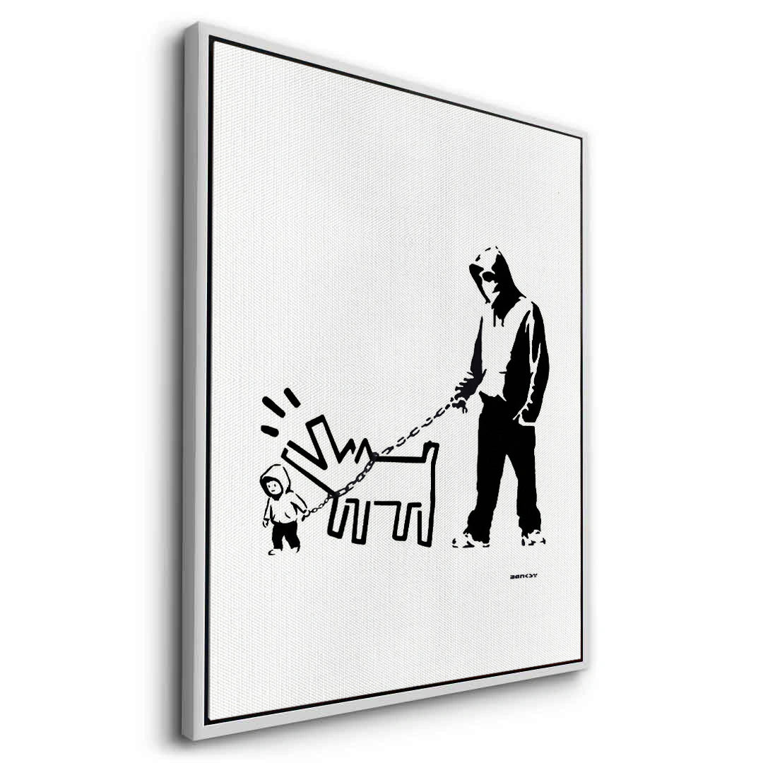 2Urban Graffiti Man with Keith Haring Dog - Canvas