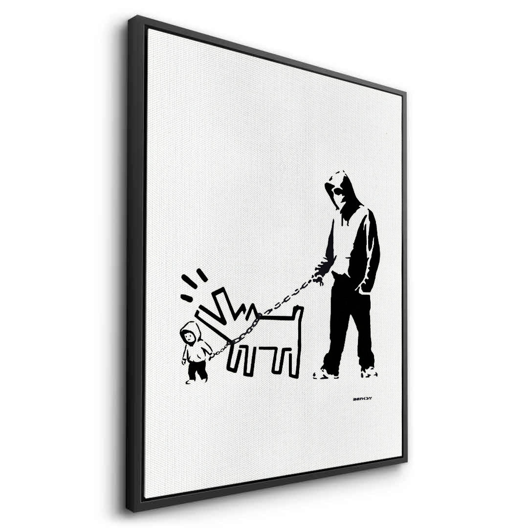 2Urban Graffiti Man with Keith Haring Dog - Canvas