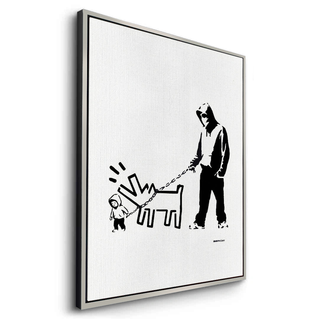 2Urban Graffiti Man with Keith Haring Dog - Canvas