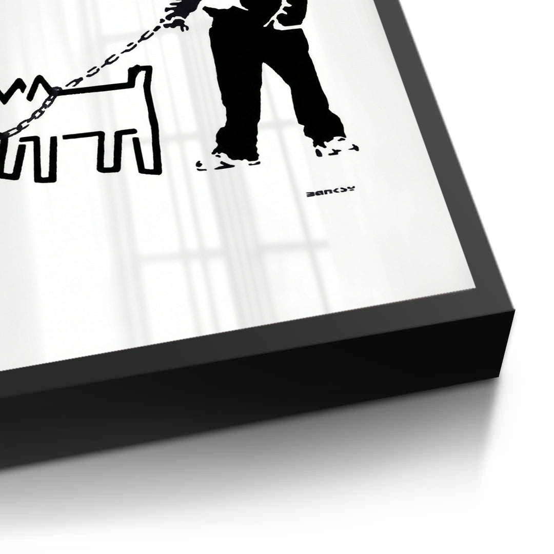 2Urban Graffiti Man with Keith Haring Dog - Fine Art