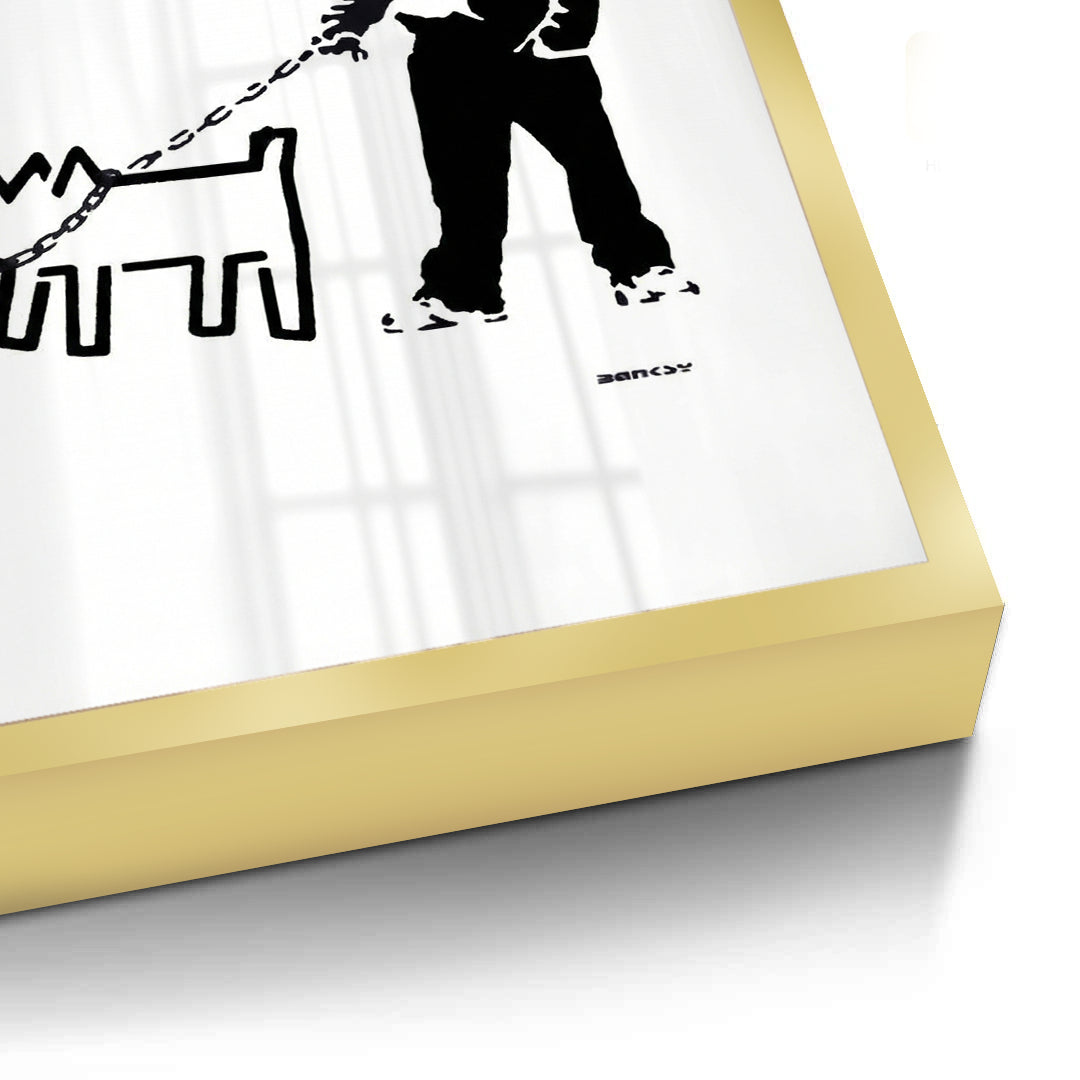 2Urban Graffiti Man with Keith Haring Dog - Fine Art