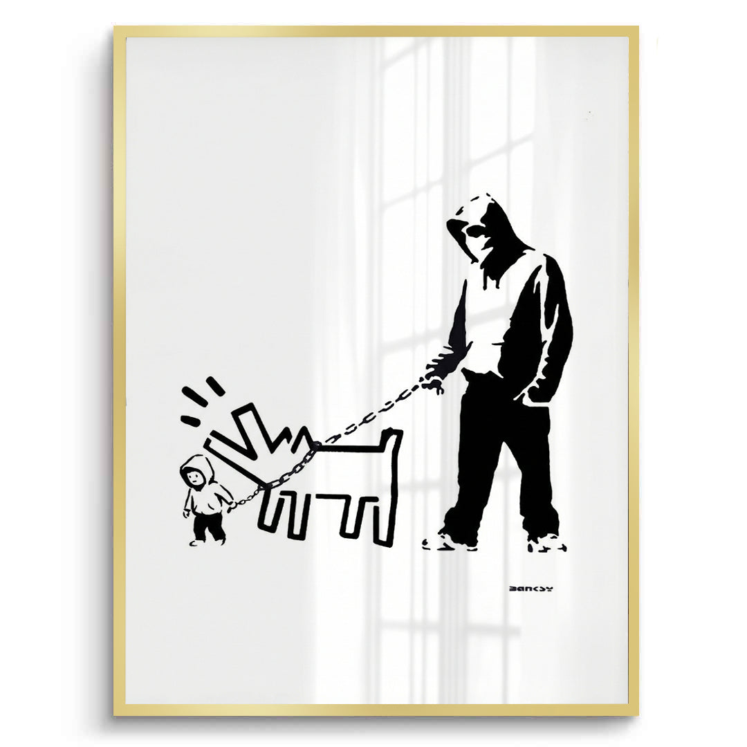 2Urban Graffiti Man with Keith Haring Dog - Fine Art